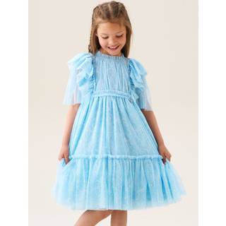Angel & Rocket Angel & Rocket Juliana Printed Frill Mesh Kjole - 140146cm