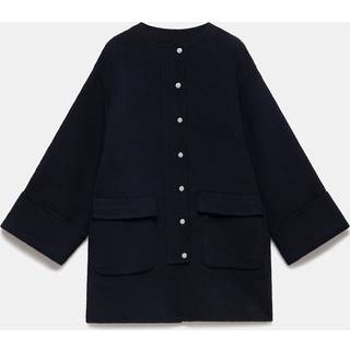 Mint Velvet Håndlavet frakke i mintfløjlsuldblanding