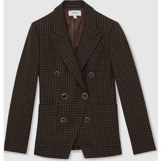 Reiss Reiss Ayla dobbeltradet ternet blazer i uldblanding