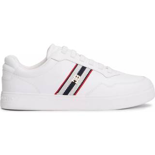 Webbing Stripe Leather Cupsole Trainers