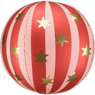 Stjerneballon Magisk Rød 75 cm med Guldstjerner – skab uforglemmelige øjeblikke