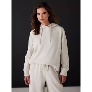 Mint Velvet Mint Velvet White Cotton Blend Hooded Sweatshirt