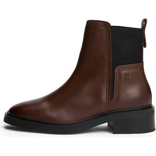 Leather Square Toe Chelsea Boots
