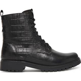 Snørestøvler, Black Croco, 39