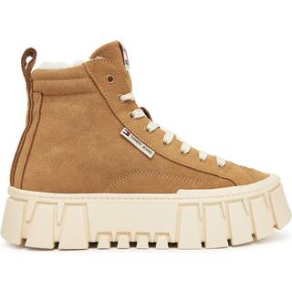Suede Warm Lined Cleat Platform Trainers