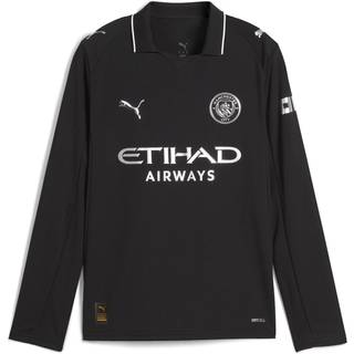 PUMA Manchester City 25/26 Long Sleeve Away Jersey Youth, Clothing, Black, 11-12Y