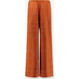 Toteme Monogram silk twill pajama pants - orange - XXS