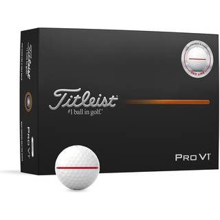 Titleist Pro V1 25 Performance Align golfbolde - 12 pakker, hvid/rød