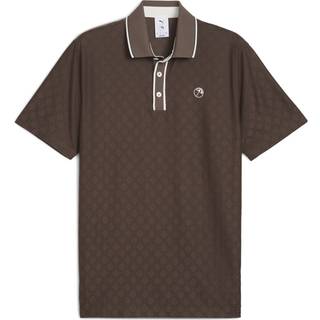 PUMA x ARNOLD PALMER Tipped Jacquard Golf Polo Men, Clothing, Flat Bronze, M