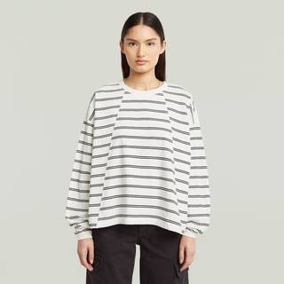 A-Line Stripe Oversized T-Shirt - Multi color - Women