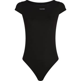 Cut Out Swimsuit - CK Rib - Black - M