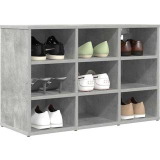 Sko skab med hylde Betongrå 77,5 x 30 x 51 cm Konstrueret træ