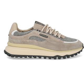 Floris van Bommel Herren Schuhe beige,grau Velours