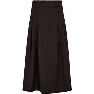 LunaCC Pocket Pleat Nederdel, Dark Brown, L