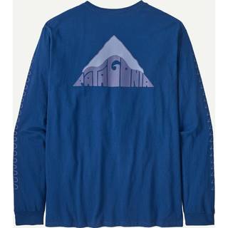 Patagonia L/S Driftways Organic T-Shirt Longsleeve Herrer størrelse XXL farve blå