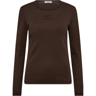 GrannyCC Embroidery T-shirt, Dark Brown, XS