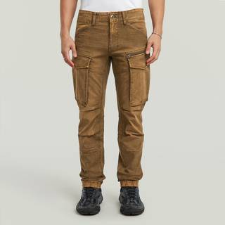 Rovic Zip 3D Regular Tapered Pants - Brown - Men