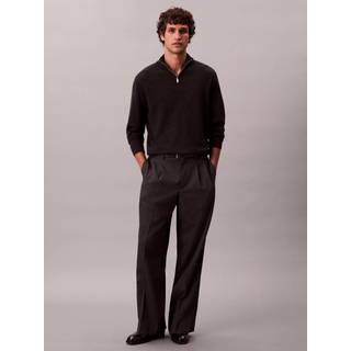 Quarter Zip Merino Jumper - Grey - XL