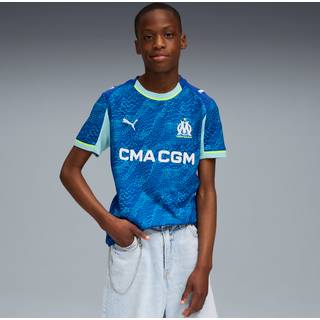 PUMA Olympique Marseille 25/26 Third Jersey Youth, Clothing, Vivid Blue/Azure, 9-10Y