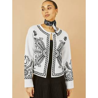 Yumi Yumi Folk Broderet Kant Til Kant Cardigan