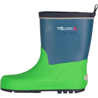 Trollkids Kid's Lysefjord Rubber Boots Gummistøvler Børn størrelse 36 farve grøn/blå