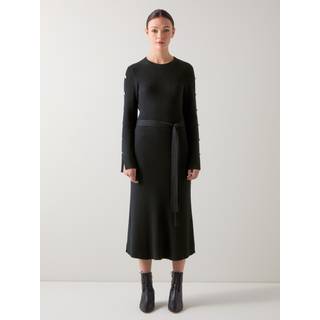 LK Bennett LK Bennett Black Mirren Plain Shank Button Jumper Dress - xsmall