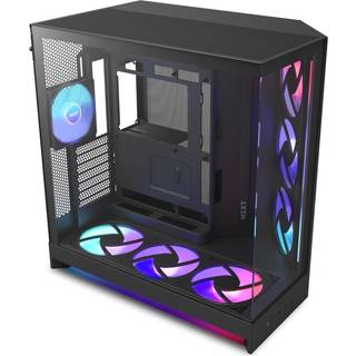 NZXT H9 Flow RGB+ (2025) - All Black - Controller incl - Kabinet - Miditower - Sort