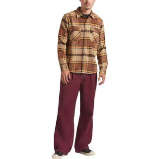 Brixton Bowery Flannel Skjorte Herrer størrelse L farve brun
