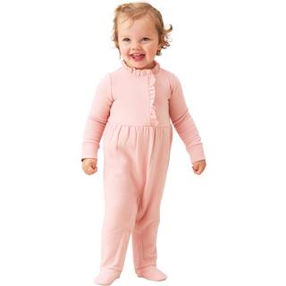Angel & Rocket Angel & Rocket Rosa Broderi Trim Sweat Onsie Sparkedragt