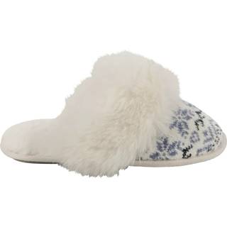 Totes Totes Blue Toasties Ladies Fair Isle Knit Mule Slippers