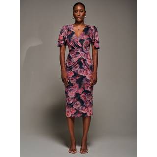 Jolie Moi Jolie Moi Mesh-kjole med engleærmer og bodycon - EU 46 (UK 18)