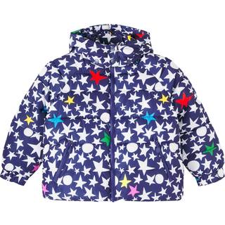 Stella McCartney Kids Printed quilted puffer jacket - blue - Y 6
