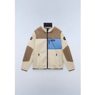Napapijri Yupik Full Zip 3 Fleecejakke Herrer størrelse M farve beige