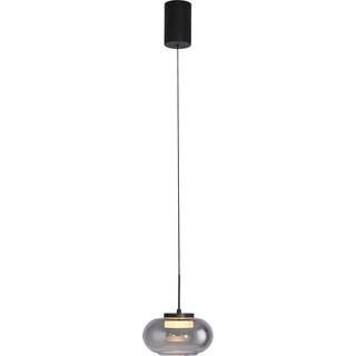 Schöner Wohnen Glas hængelampe Sia, dæmpbar, Aluminium/grå/zink, Stue/spisestue, Glas, Moderne