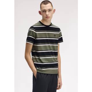 Fred Perry Bold Stripe T Shirt Black