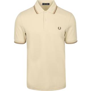 Fred Perry Twin Tipped Polo T Shirt Beige