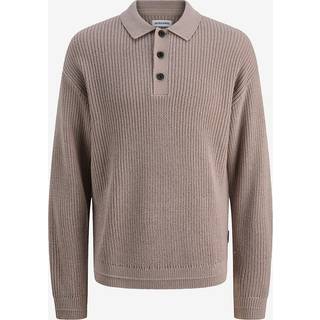 Ensfarvet Strikket Polo