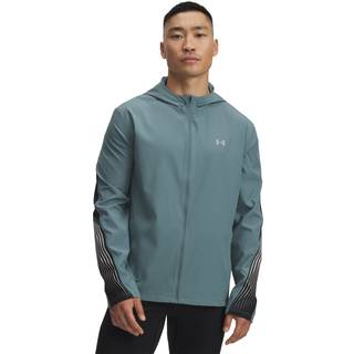 Under Armour Velociti Storm Hooded Running Jacket Men - Blue Grey, Black, Size XXL - blue_grey