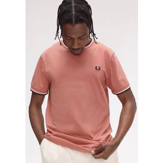 Fred Perry Twin Tipped Short Sleeved T Shirt Pink