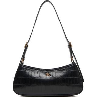 Calvin Klein Skuldertaske Croc small - Sort