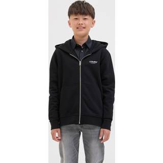 JACK & JONES Zip Hoodie Sweatshirt Black