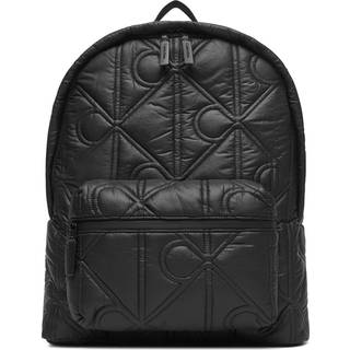 Puffer Monogram Logo Backpack - Black - One Size