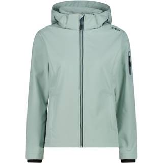 CMP Women's Softshell Jacket Zip Hood Softshelljakke Damer størrelse 38 farve grå/turkis