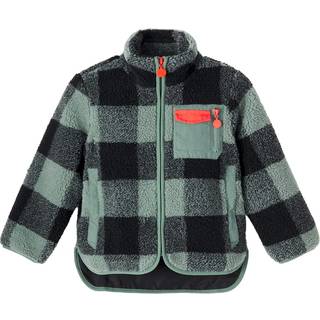 Stella McCartney Kids Checked fleece jacket - black - Y 8