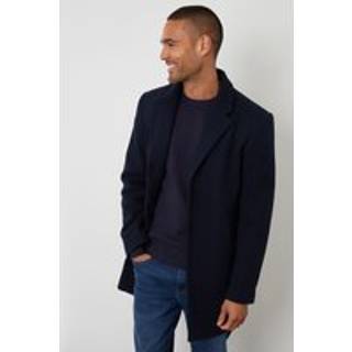 Threadbare Threadbare Navy Faux Wool Overcoat