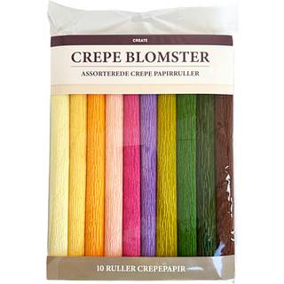 Crepe blomster - pastelfarver