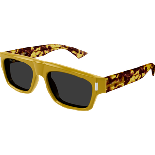 SAINT LAURENT Mand SL 762 004 Solbriller Acetat Gul Grå Firkantet