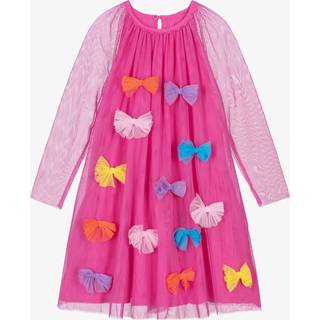 Stella McCartney Kids Bow-detail tulle dress - pink - Y 5