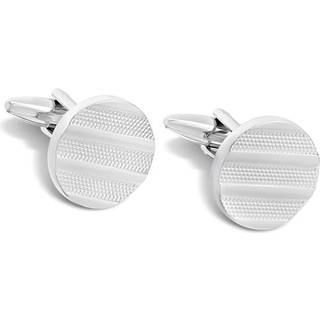 Silver Tone Round Cufflinks - A45169