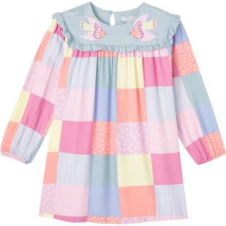 Stella McCartney Kids Patchwork twill dress - multicoloured - Y 5